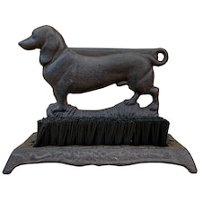 Cast Iron Vintage Dachshund Dog Design Boot Brush Shoe Scraper