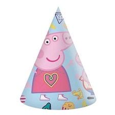 Peppa Pig Messy Play Party Hats - Pack of 6