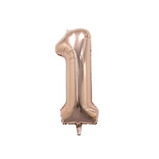 Realmax 1 Number Balloon - Rose Gold - One Size