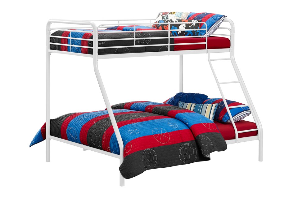 image 1 of Bunk Bed Metal White, Single/Double