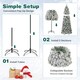 image 5 of COSTWAY 7FT Pre-Lit Artificial Christmas Tree Pop up Snow Flocked Xmas Tree LED Lights