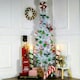 image 4 of 6ft White Pre-Lit Slim Line Christmas Tree