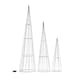 image 1 of Multi Function LED White Tree Cone Trio with 640 Multi Coloured LEDs