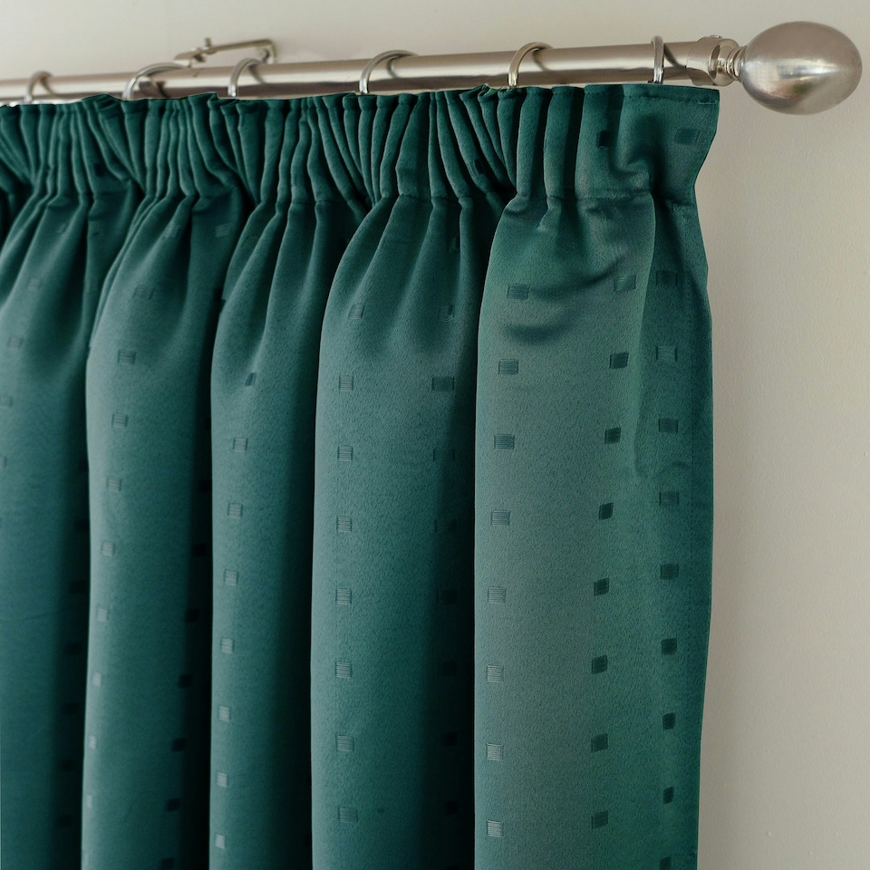 image 1 of Adison Lined Pencil Pleat Taped Curtains - 229cm x 183cm - Teal