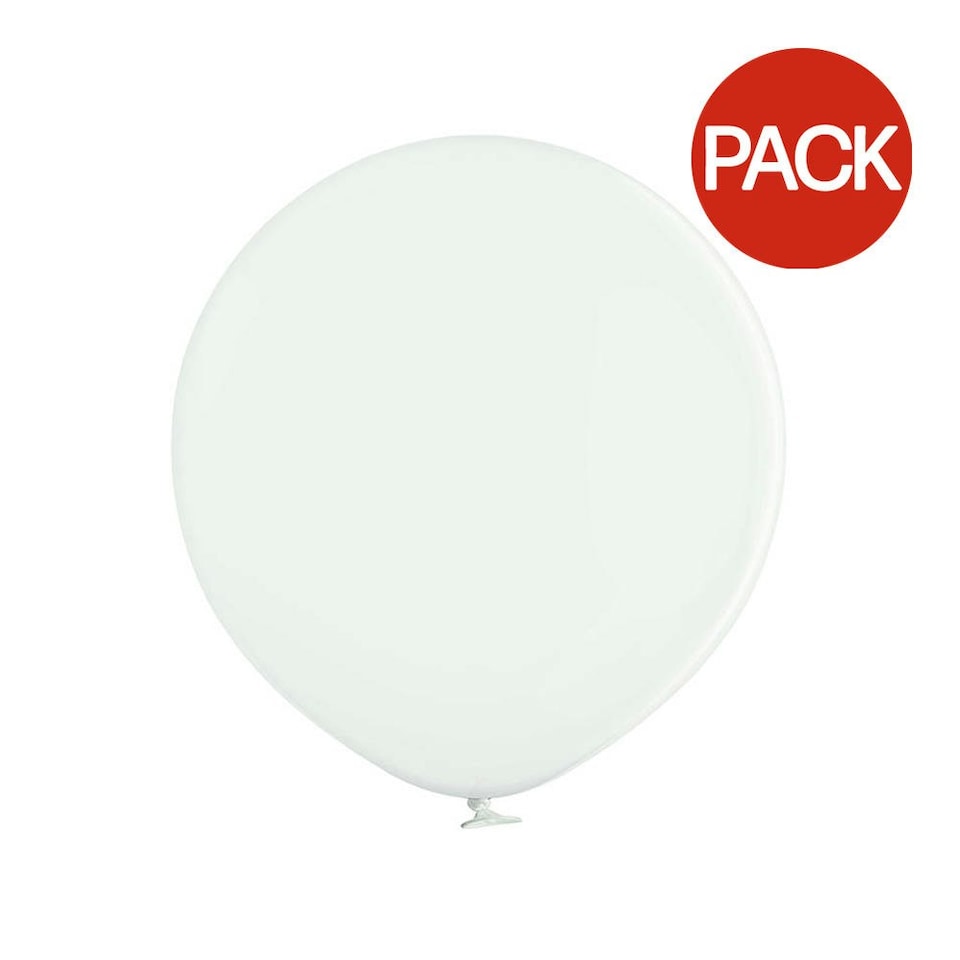 Belbal Latex Pastel Balloons (Pack of 100) - White - One Size White