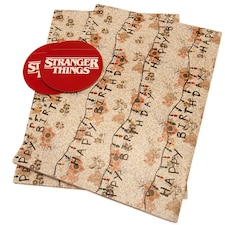 Stranger Things Logo Gift Wrap Sheets - Brown - One Size