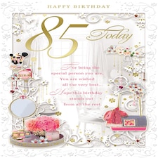85 Today Open Female Birthday Opacity Card
