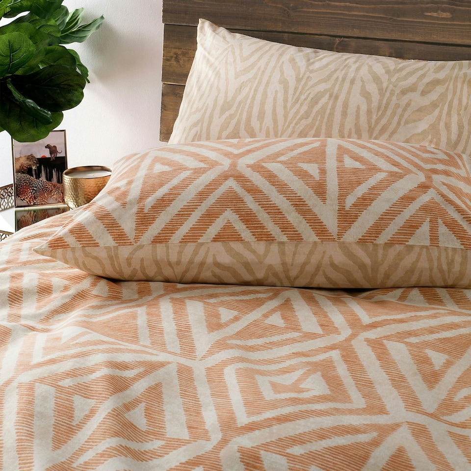 image 1 of furn. Tanza Global Geometric Super King Duvet Cover Set