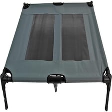 Actiaspet Elevated Dog Bed Oxford Mesh Pet Cot Indoor or Outdoor (Grey, Large)