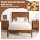 image 7 of COSTWAY Single Bed Frame with Headboard and Support Brown