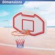 image 7 of COSTWAY Wall Mounted Basketball Hoop Backboard Basketball Games Red | Standard