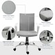 image 6 of Vinsetto Home Office Linen Chair Swivel Computer Desk Task Chair, Light Grey
