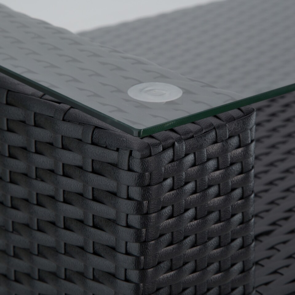 image 1 of Garden Furniture Set Munich - outdoor sofa, 2 armchairs, table, 2 cushion cover sets | Black | black | 135 x 67 x 73 cm | 1