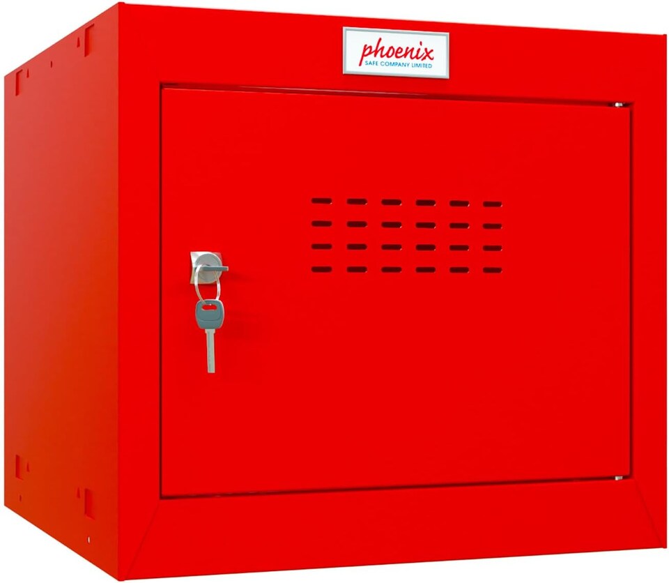 image 1 of Phoenix CL Series CL0344RRK Size 1 Cube Locker in Red with Key Lock