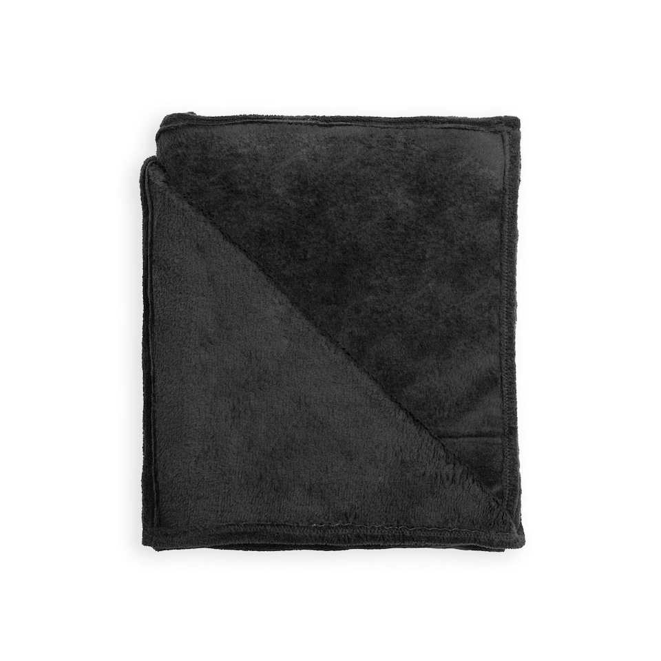 image 1 of BHS Microfleece Throw, Black