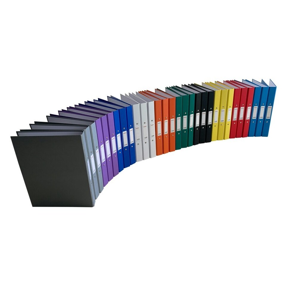 image 1 of Pack of 10 A4 Red Paper Over Board Ring Binders by Janrax | Red | 10