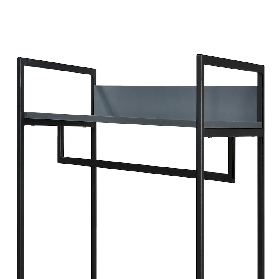 image 1 of Alva Open Wardrobe with 4 Shelves Grey | Dark Grey