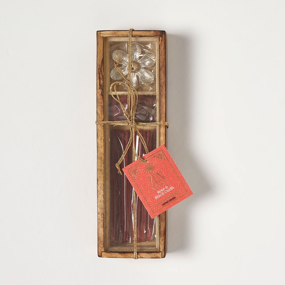 image 1 of Homescapes Zen Incense Gift Set – Rose & Black Oudh