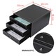 image 2 of PVC Black 3 Drawer Desktop Organizer 25 x 33 x 18cm