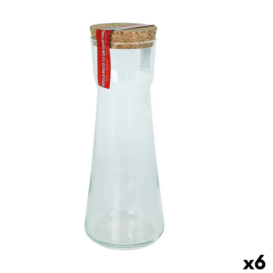 image 1 of Glass Bottle Royal Leerdam Balice Cork 1L (6 Units) N/A