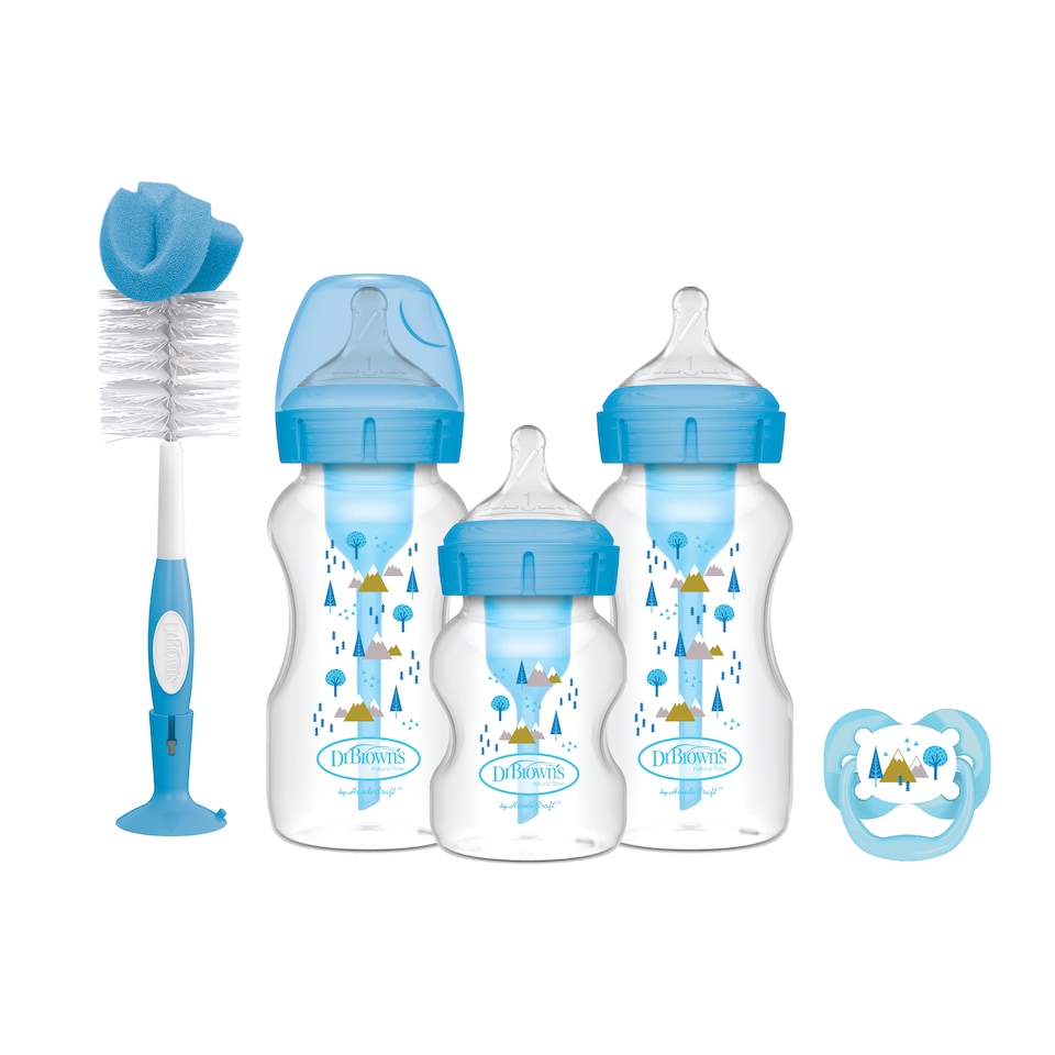 image 1 of Dr Brown's Options Plus Anti-Colic Bottle Gift Set Blue