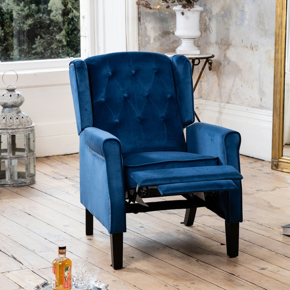 image 1 of Annapoli Recliner Armchair - Dark Blue