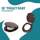 image 7 of Marco Paul Mahogany Wooden Toilet Seat 18" Brown
