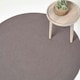 image 1 of Homescapes Grey Handmade Woven Braided Round Rug - 150 cm | Grey | Grey