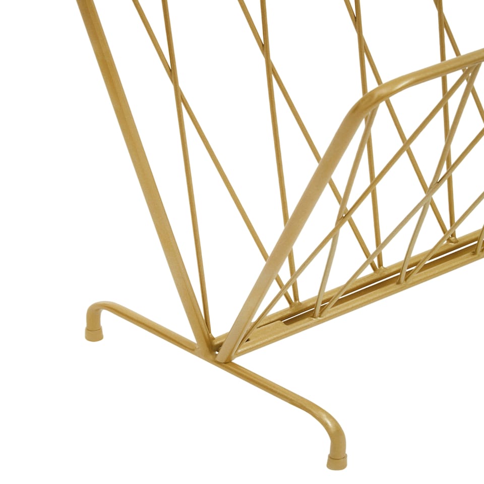 image 1 of Avento Gold Finish Magazine Rack