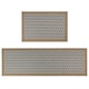 image 1 of JVL Allure Machine Washable Entrance Doormat and Runner Set - Beige