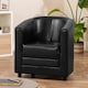 image 4 of Aspen Faux Leather Tub Chair - Black