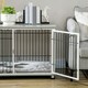 image 8 of PawHut Dog Crate Furniture End Table w/ Soft Washable Cushion, Lockable Door