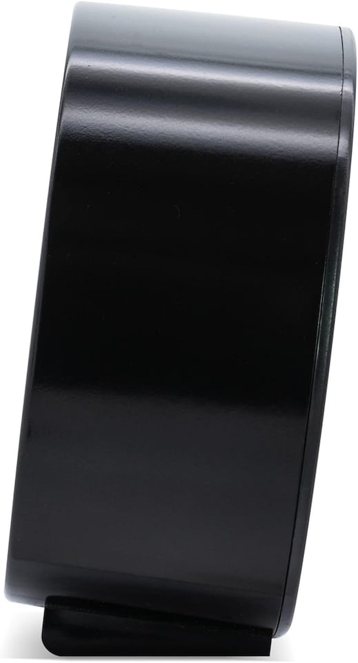 image 1 of Acctim Hilda Analogue Alarm Clock Non Ticking Sweep Crescendo Alarm Backlight Contemporary | Black | Black