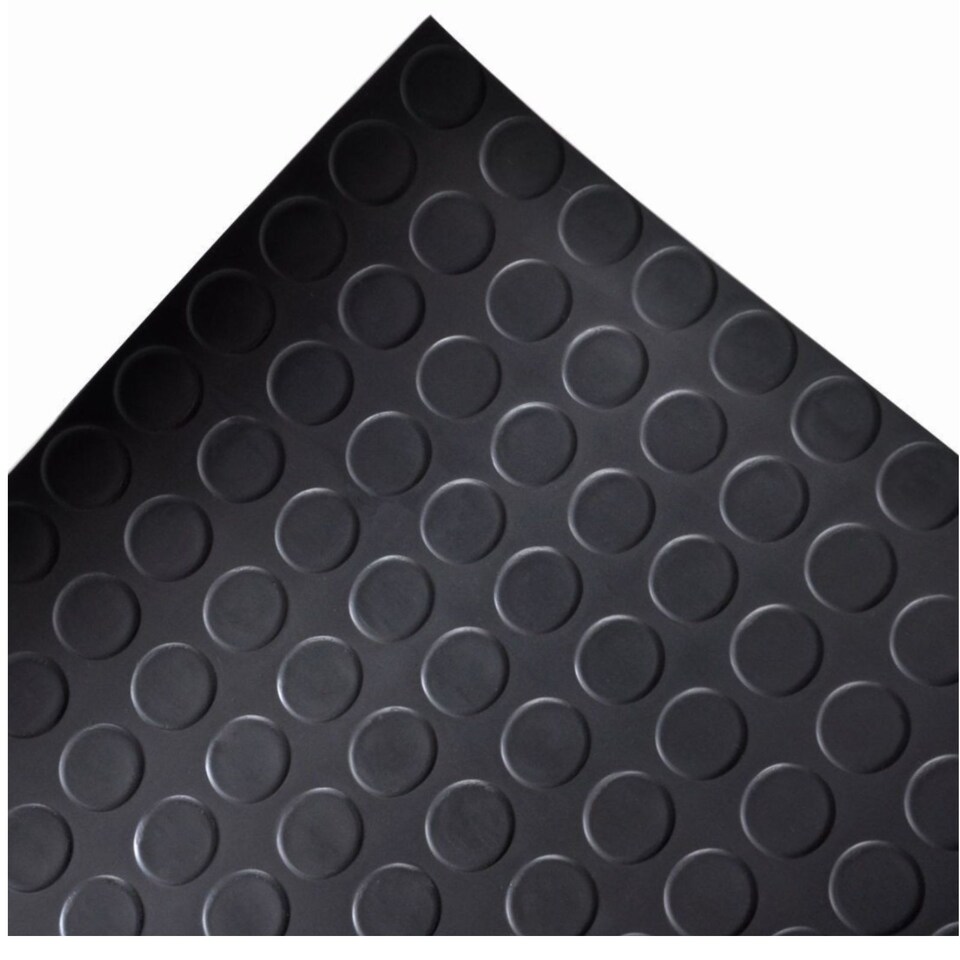 image 1 of Rubber Flooring Matting - 2m x 6m x 3mm - Coin - Workshop Garage Shed Van Non-Slip