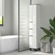 image 2 of HOMCOM Bathroom Cabinet with Adjustable Shelves, Double Doors and Drawer