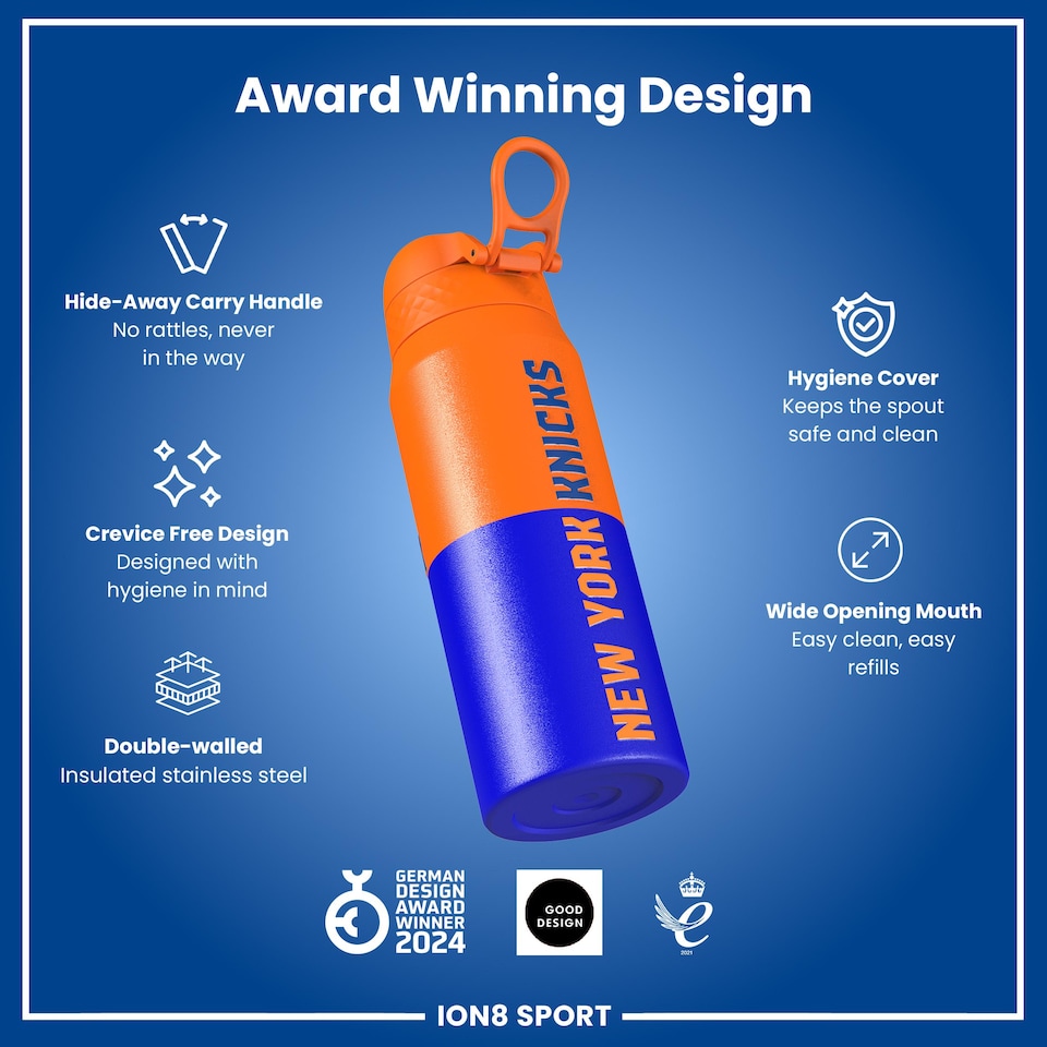image 1 of NBA x Sport, Insulated Bottle, NBA 50, 750ml (24oz) | Orange | NBA 50 NY Knicks | One Size