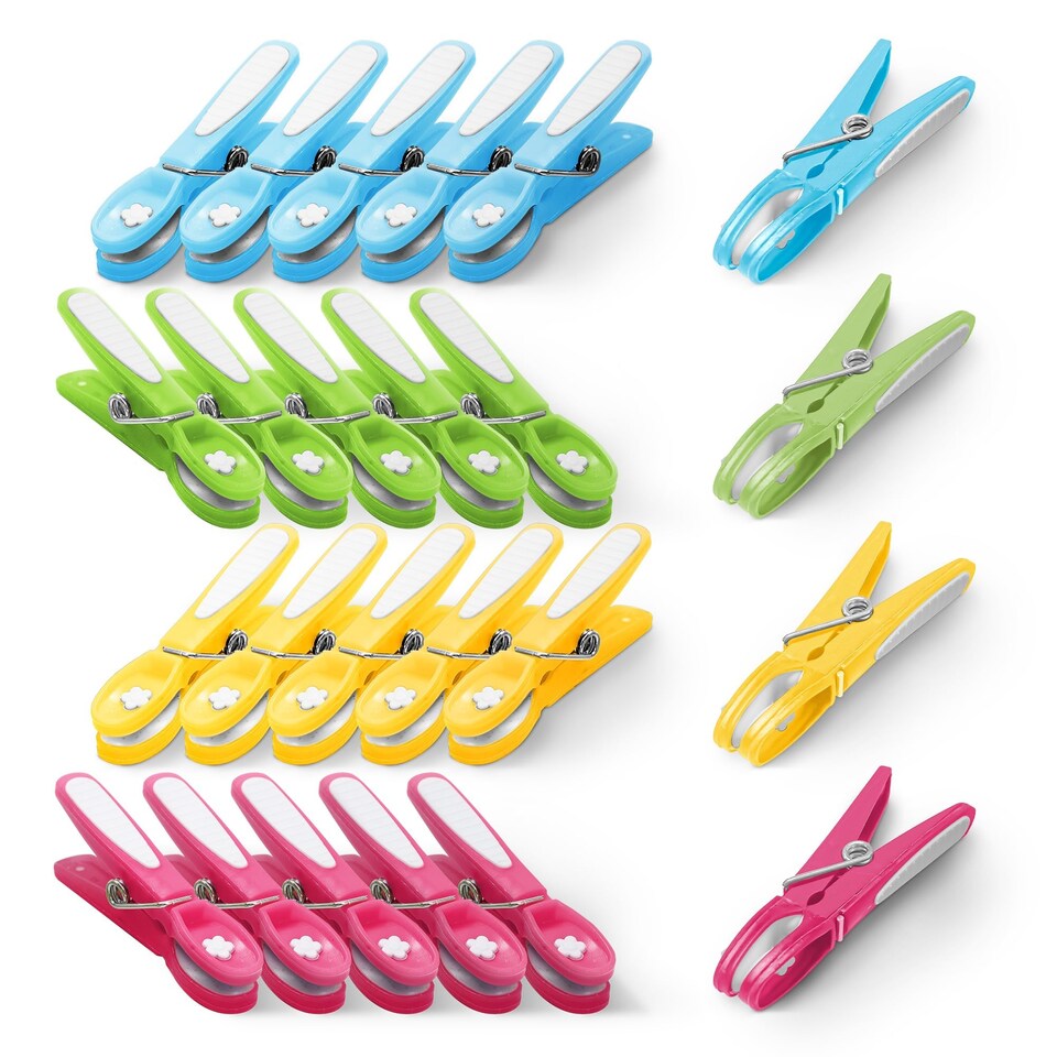 image 1 of Keplin UV Resistant Plastic Clothes Pegs with Metal Spring for Washing Line