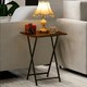 image 2 of Set of 2 Folding Tables Brown
