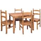 image 6 of Vida Designs Corona 4 Seater Dining Set 5 Piece Table & Chairs, Solid Pine Wood