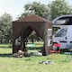 image 2 of Outsunny 2 x 2 m Garden Pop Up Gazebo, Wedding Party Tent Marquee, Water Resistant Awning Canopy with Sidewalls, Windows, Carry Bag, Coffee