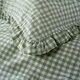 image 4 of TLC Gingham Frilled Duvet Set