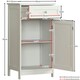 image 3 of Bath Vida Priano 1 Door 1 Drawer Freestanding Bathroom Storage Cabinet, White