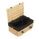 image 1 of 36cm Buff Wicker Empty Picnic Basket Black | Black | One Size