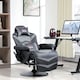 image 2 of HOMCOM Massage Recliner Chair with Remote, PU Leather Recliner Armchair Grey | Grey