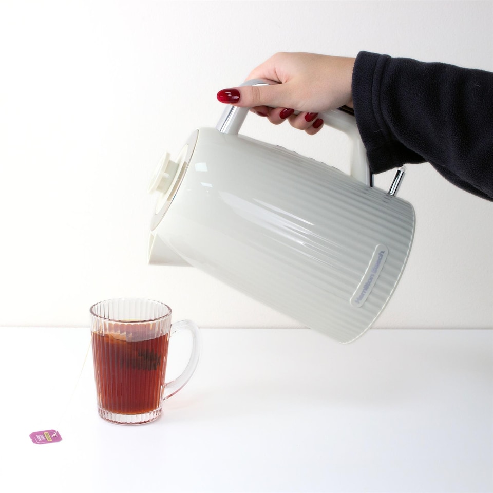 image 1 of Hamilton Beach Miami Kettle & Toaster Set Sand