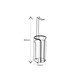 image 2 of Showerdrape Dante Black Toilet Roll Holder & Spare Paper Holder Combination