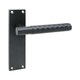 image 3 of Golden Grace 5 Pairs Victorian Knurled Diamond Cut T-Bar Interior Door Handle on Backplate Matt Black - 150mm x 40mm