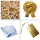 image 6 of Pet Gift Basket Kit - Paw Prints Hamper Tray with Gold Gift Wrap Accessories (30x20x6cm high)