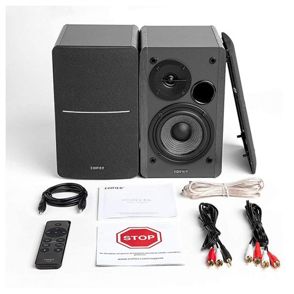 image 1 of Edifier R1280DBS Powered Bluetooth Bookshelf Speakers - Black