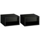 image 6 of HOMCOM Floating Bedside Table Set of 2 Wall Mounted Nightstand W/ Drawer Black